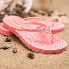 Seastar Chanclas Con Circonita Cúbica rosado 2