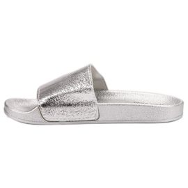 Small Swan Pantuflas de mujer casual gris 1