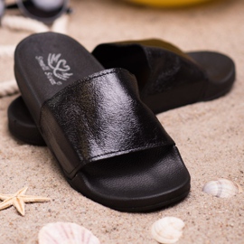 Small Swan Pantuflas de mujer casual negro 3