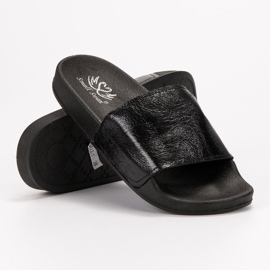 Small Swan Pantuflas de mujer casual negro 1