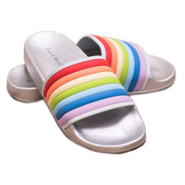 Sweet Shoes Chanclas de goma de colores gris multicolor 4