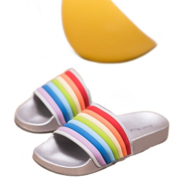 Sweet Shoes Chanclas de goma de colores gris multicolor 1