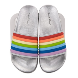 Sweet Shoes Chanclas de goma de colores gris multicolor 3