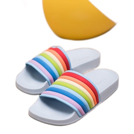 Sweet Shoes Chanclas de goma de colores azul multicolor 2
