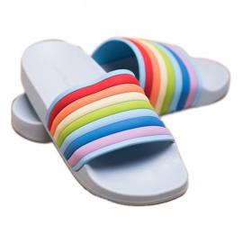 Sweet Shoes Chanclas de goma de colores azul multicolor 5