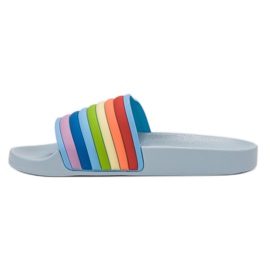 Sweet Shoes Chanclas de goma de colores azul multicolor 3