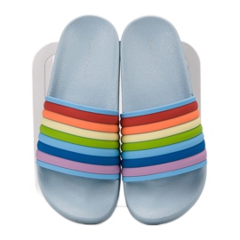 Sweet Shoes Chanclas de goma de colores azul multicolor 4