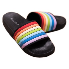 Sweet Shoes Chanclas de goma de colores negro multicolor 3