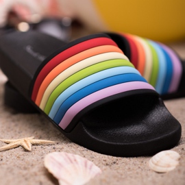 Sweet Shoes Chanclas de goma de colores negro multicolor 4