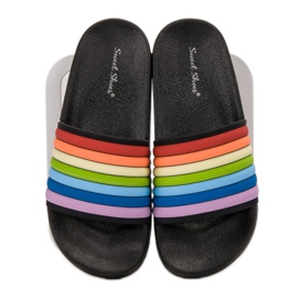 Sweet Shoes Chanclas de goma de colores negro multicolor 1