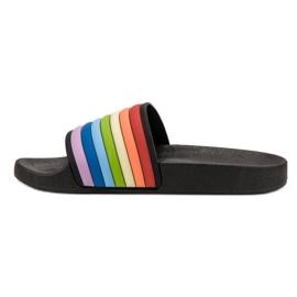 Sweet Shoes Chanclas de goma de colores negro multicolor 2