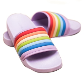 Sweet Shoes Chanclas de goma de colores violeta multicolor 2