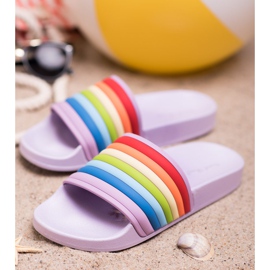 Sweet Shoes Chanclas de goma de colores violeta multicolor 1
