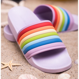 Sweet Shoes Chanclas de goma de colores violeta multicolor 3