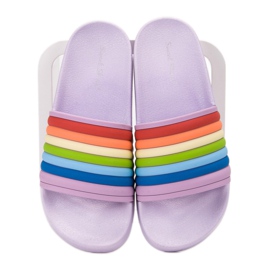 Sweet Shoes Chanclas de goma de colores violeta multicolor 4