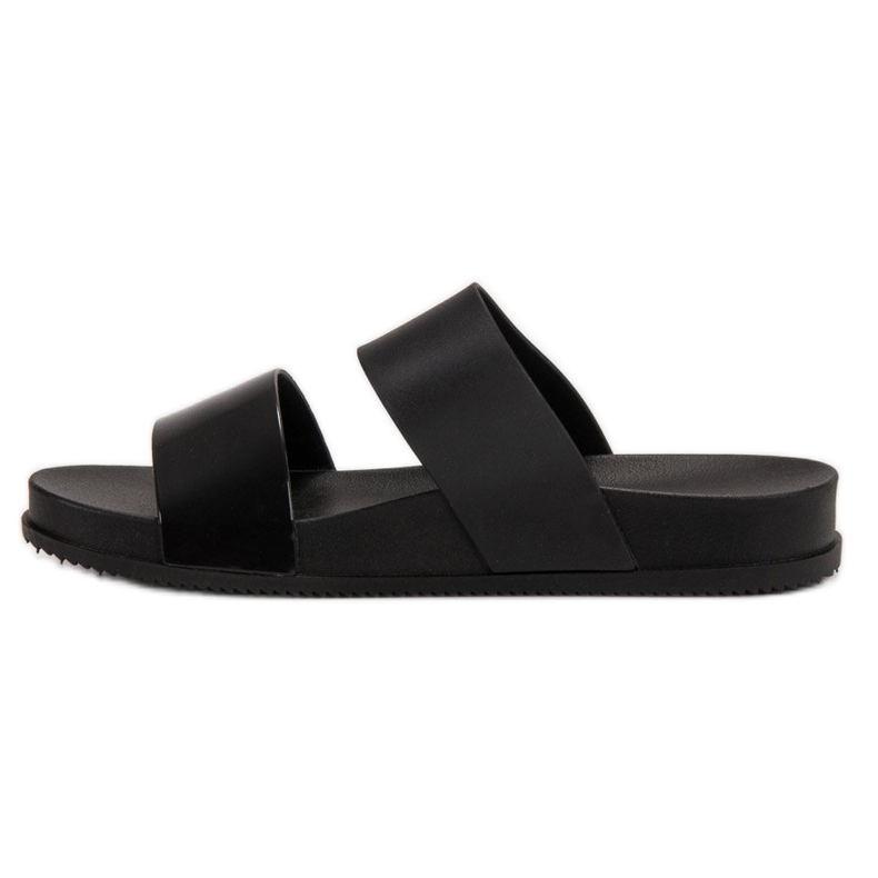 SHELOVET Zapatillas de goma de moda negro 1 SHELOVET Zapatillas de goma de moda negro 1