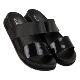 SHELOVET Zapatillas de goma de moda negro 5