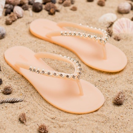 Chanclas con adornos VICES beige 3