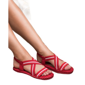 Seastar Sandalias de mujer cómodas rojo 3