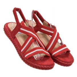Seastar Sandalias de mujer cómodas rojo 2