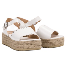 Balada Sandalias en la plataforma blanco 3