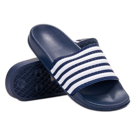 SHELOVET Pantuflas Deportivas Rayas azul 4