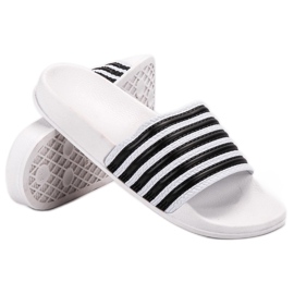 SHELOVET Pantuflas Deportivas Rayas blanco 2 SHELOVET Pantuflas Deportivas Rayas blanco 2