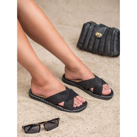 SHELOVET Zapatillas de gamuza negro 3
