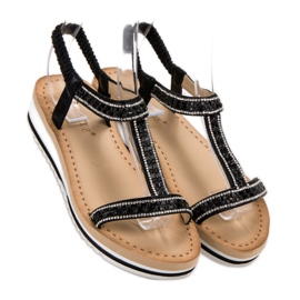 Bestelle Sandalias sin cordones en cuña negro 2