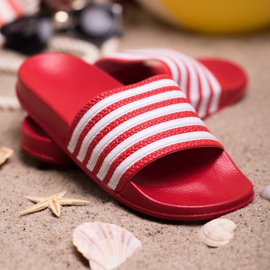 SHELOVET Pantuflas Deportivas Rayas rojo 2