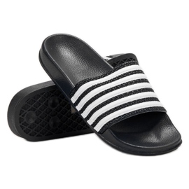 SHELOVET Pantuflas Deportivas Rayas negro 1