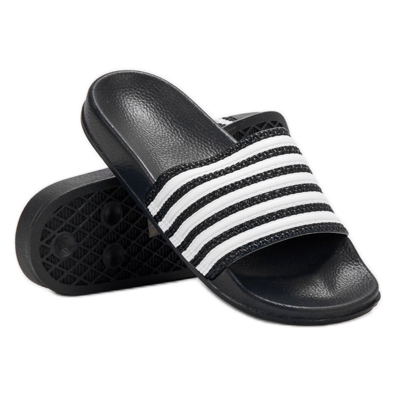 SHELOVET Pantuflas Deportivas Rayas negro 1