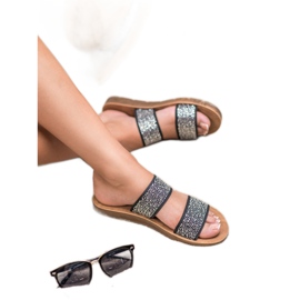 Seastar Pantuflas Con Circonita Cúbica negro 2