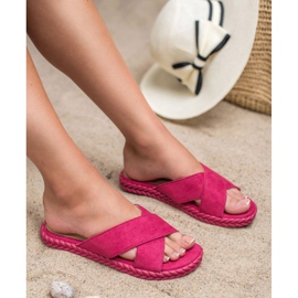 SHELOVET Zapatillas de gamuza púrpura 1