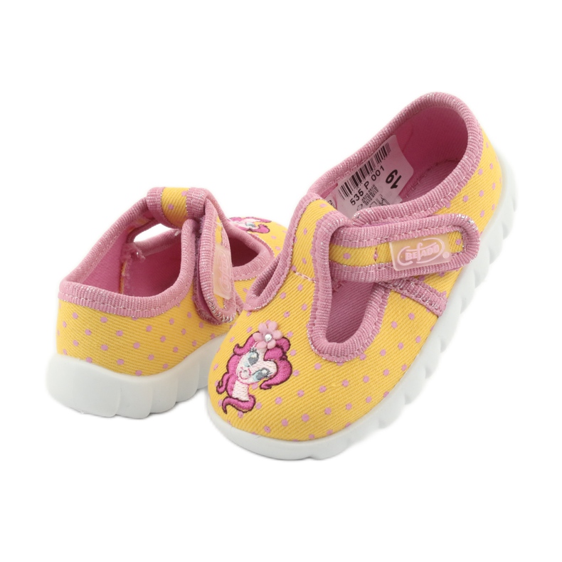 Calzado infantil befado 535P001 rosado amarillo 4