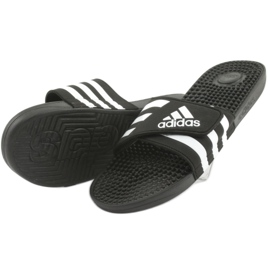 Chanclas con velcro Adidas Adissage M F35580 blanco negro 3