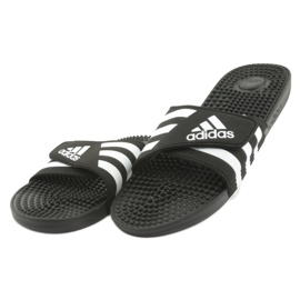 Chanclas con velcro Adidas Adissage M F35580 blanco negro 2