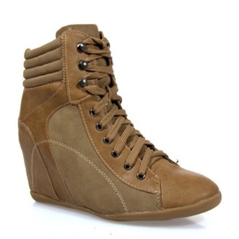 Zapatillas Botas Con Cuña 562 Caqui marrón verde 5