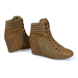 Zapatillas Botas Con Cuña 562 Caqui marrón verde 3