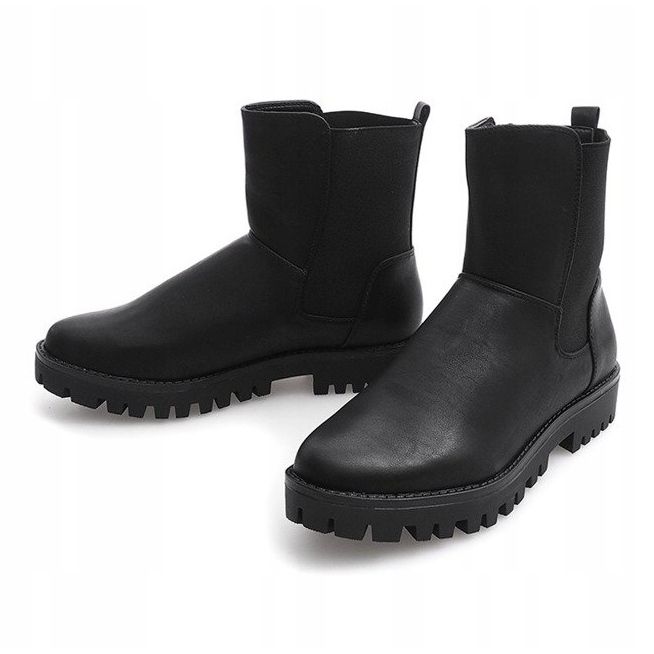 Botas Warm Booties Jodhpur con banda elástica 976-PA Negro 1 Botas Warm Booties Jodhpur con banda elástica 976-PA Negro 1