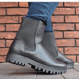 Botas Warm Booties Jodhpur con banda elástica 976-PA Negro 4