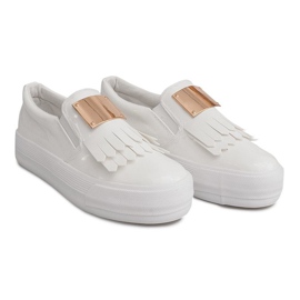 Deportivas Lacadas Sobre Cuña S-1 Blanco 1