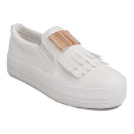 Deportivas Lacadas Sobre Cuña S-1 Blanco 2
