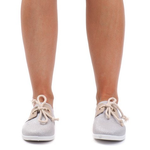 Zapatillas plateadas con cordones VT79-3 gris 2