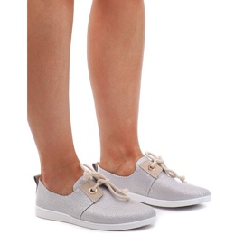 Zapatillas plateadas con cordones VT79-3 gris 3