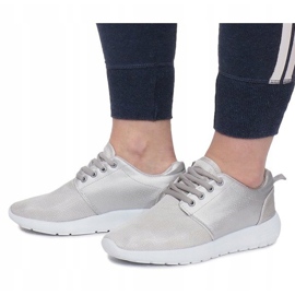 Zapatillas deportivas plateadas gris 2