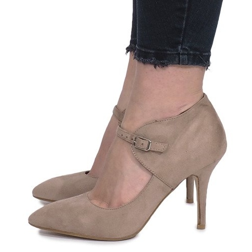 Botas caqui con tacón Thérèse beige 1 Botas caqui con tacón Thérèse beige 1