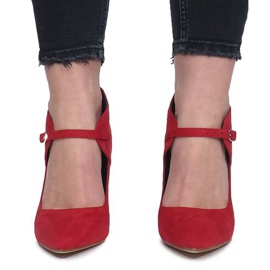 Botas rojas con tacón Thérèse rojo 1