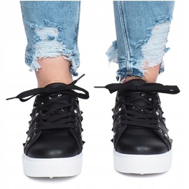 Zapatillas negras tachuelas Montpellier negro 1