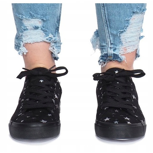 Zapatillas negras con estrellas Brittany negro 1